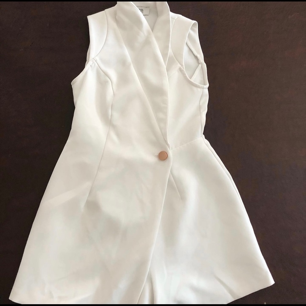 River Island white jacket style romper
